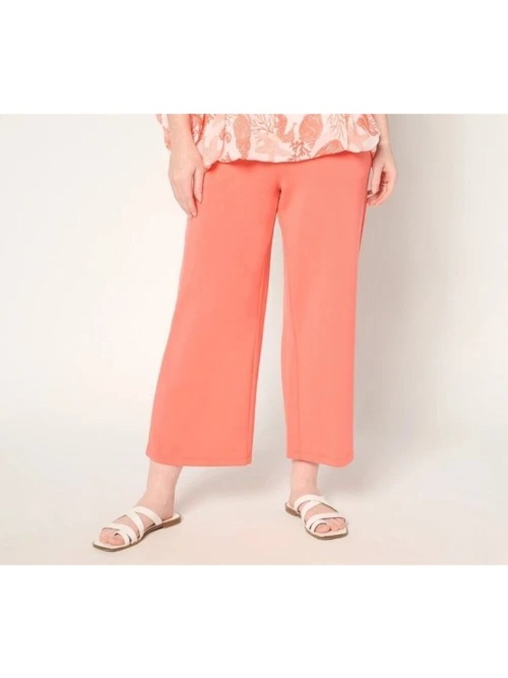 Belle Body by Kim Gravel Regular ScubaLuxe Cropped Pant X-Large XL Coral